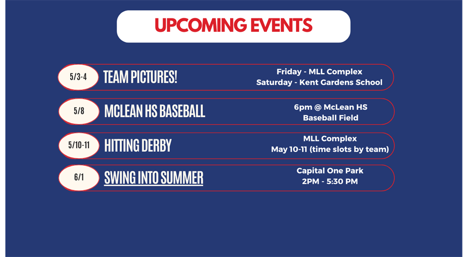 Upcoming MLL Events!